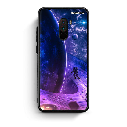 Xiaomi Pocophone F1 Lost Astronaut θήκη από τη Smartfits με σχέδιο στο πίσω μέρος και μαύρο περίβλημα | Smartphone case with colorful back and black bezels by Smartfits