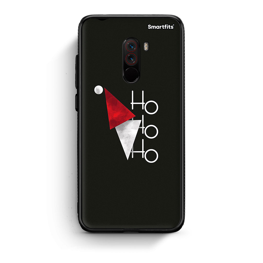 Xiaomi Pocophone F1 Minimal Christmas θήκη από τη Smartfits με σχέδιο στο πίσω μέρος και μαύρο περίβλημα | Smartphone case with colorful back and black bezels by Smartfits