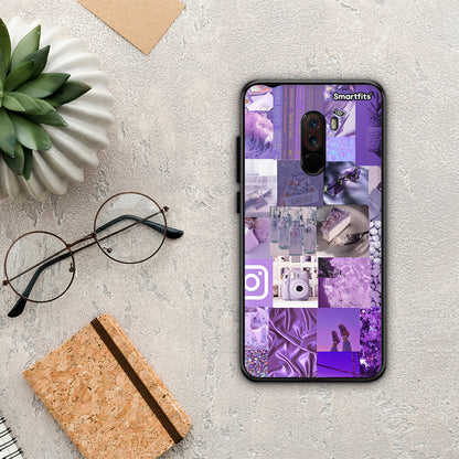 Purple Aesthetic Collage - Xiaomi Pocophone F1 θήκη