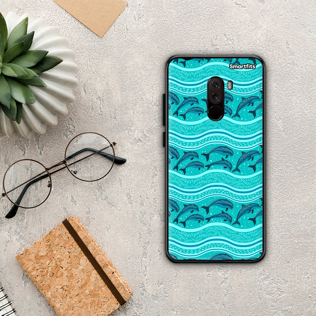 Swimming Dolphins - Xiaomi Pocophone F1 θήκη