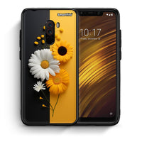 Thumbnail for Θήκη Xiaomi Pocophone F1 Yellow Daisies από τη Smartfits με σχέδιο στο πίσω μέρος και μαύρο περίβλημα | Xiaomi Pocophone F1 Yellow Daisies case with colorful back and black bezels