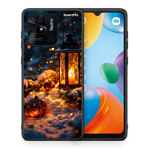 Θήκη Xiaomi Redmi 10C Christmas Ornaments από τη Smartfits με σχέδιο στο πίσω μέρος και μαύρο περίβλημα | Xiaomi Redmi 10C Christmas Ornaments case with colorful back and black bezels