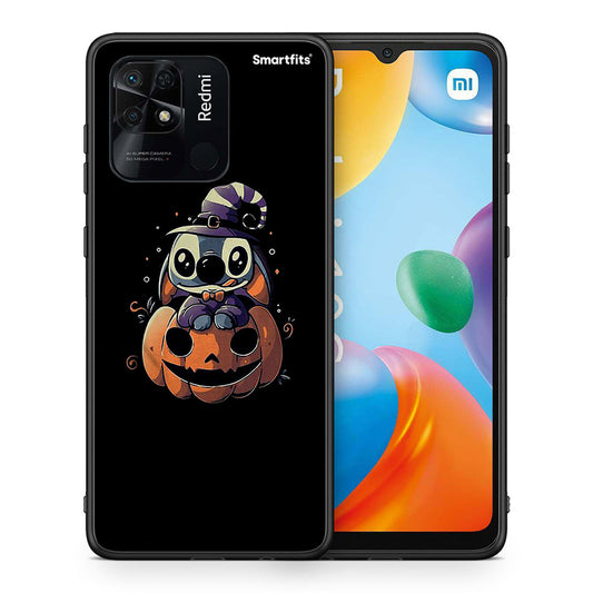 Θήκη Xiaomi Redmi 10C Halloween Stitch από τη Smartfits με σχέδιο στο πίσω μέρος και μαύρο περίβλημα | Xiaomi Redmi 10C Halloween Stitch case with colorful back and black bezels