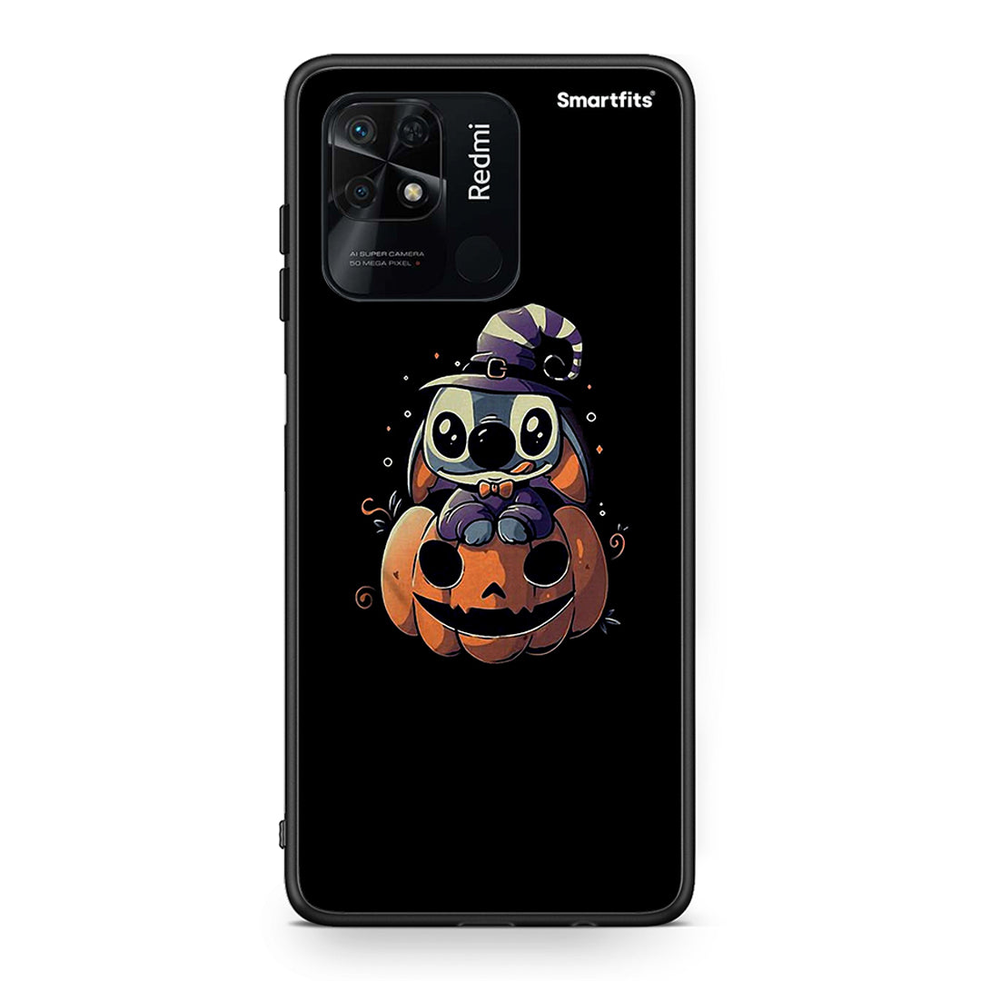 Xiaomi Redmi 10C Halloween Stitch θήκη από τη Smartfits με σχέδιο στο πίσω μέρος και μαύρο περίβλημα | Smartphone case with colorful back and black bezels by Smartfits