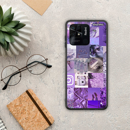 Purple Aesthetic Collage - Xiaomi Redmi 10C θήκη