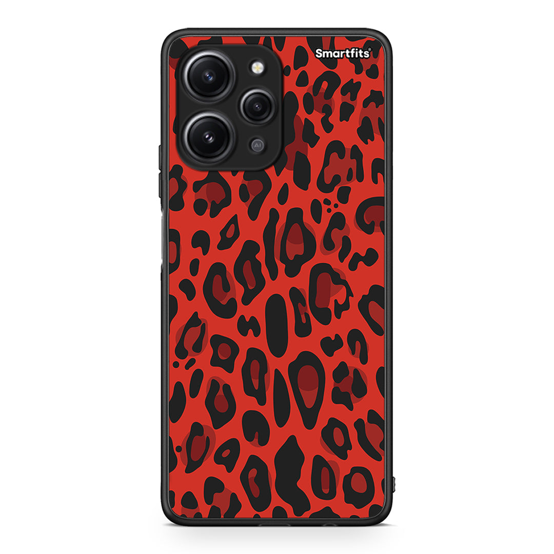 4 - Xiaomi Redmi 12 4G Red Leopard Animal case, cover, bumper