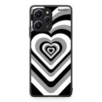 Thumbnail for Xiaomi Redmi 12 4G Black Hearts θήκη από τη Smartfits με σχέδιο στο πίσω μέρος και μαύρο περίβλημα | Smartphone case with colorful back and black bezels by Smartfits