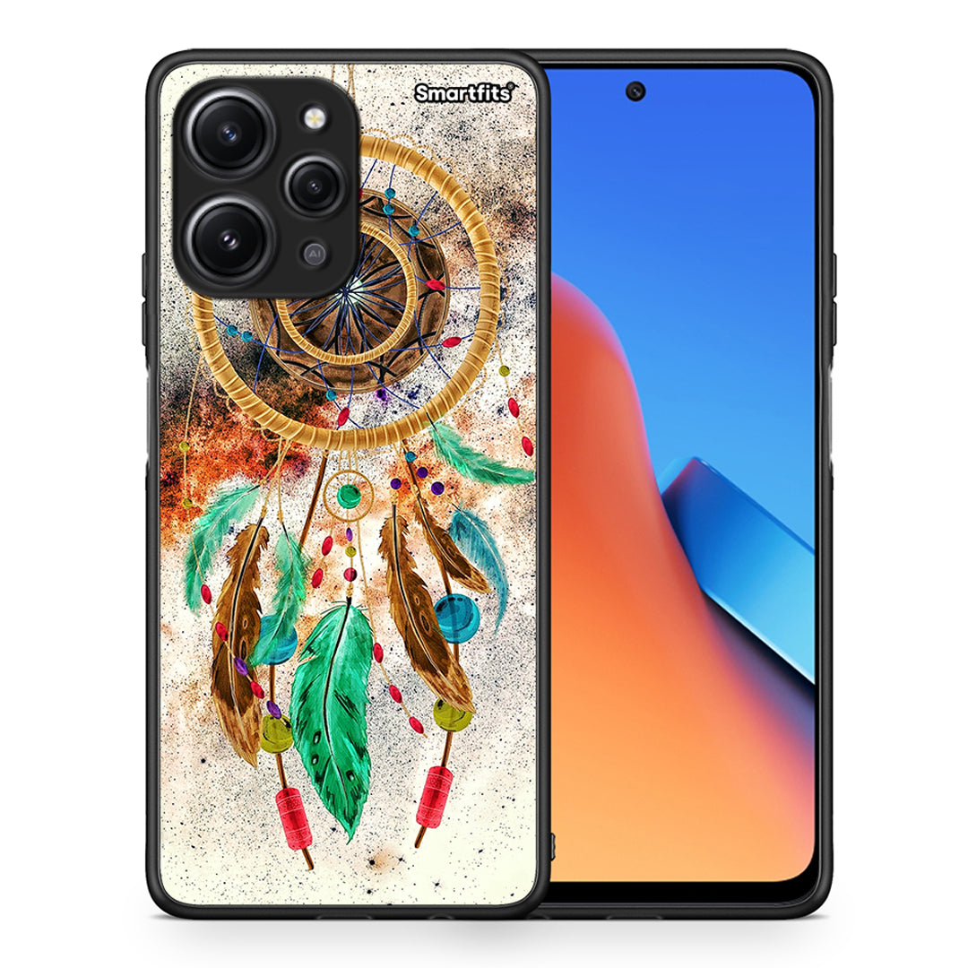 Θήκη Xiaomi Redmi 12 4G DreamCatcher Boho από τη Smartfits με σχέδιο στο πίσω μέρος και μαύρο περίβλημα | Xiaomi Redmi 12 4G DreamCatcher Boho case with colorful back and black bezels