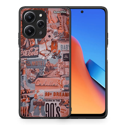 Θήκη Xiaomi Redmi 12 4G Born In 90s από τη Smartfits με σχέδιο στο πίσω μέρος και μαύρο περίβλημα | Xiaomi Redmi 12 4G Born In 90s case with colorful back and black bezels