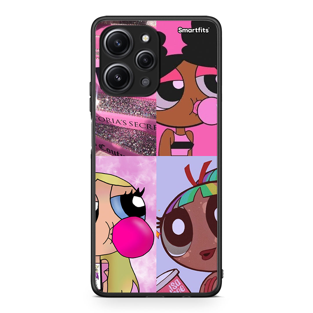 Xiaomi Redmi 12 4G Bubble Girls Θήκη Αγίου Βαλεντίνου από τη Smartfits με σχέδιο στο πίσω μέρος και μαύρο περίβλημα | Smartphone case with colorful back and black bezels by Smartfits