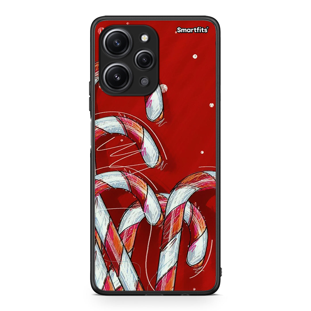 Xiaomi Redmi 12 4G Candy Cane θήκη από τη Smartfits με σχέδιο στο πίσω μέρος και μαύρο περίβλημα | Smartphone case with colorful back and black bezels by Smartfits