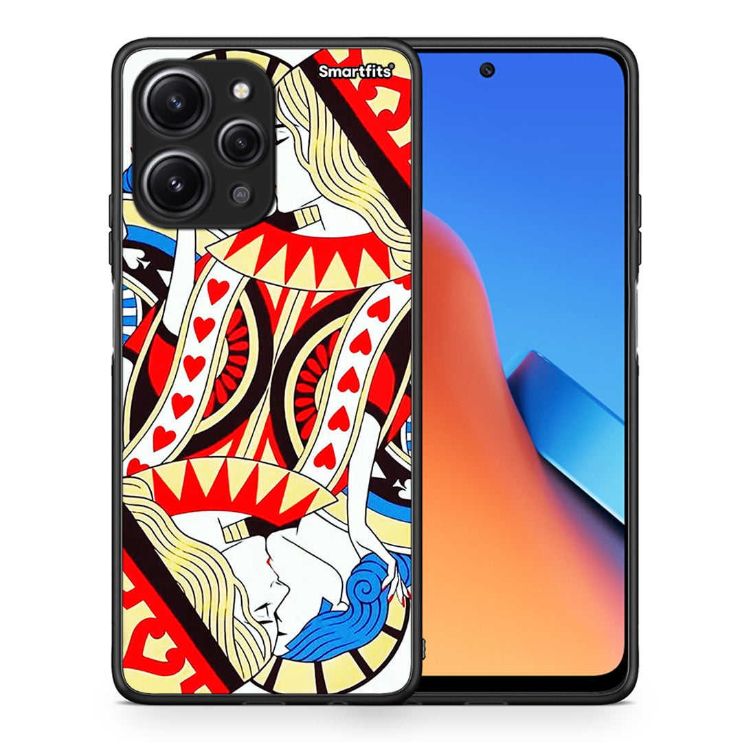 Θήκη Xiaomi Redmi 12 4G Card Love από τη Smartfits με σχέδιο στο πίσω μέρος και μαύρο περίβλημα | Xiaomi Redmi 12 4G Card Love case with colorful back and black bezels