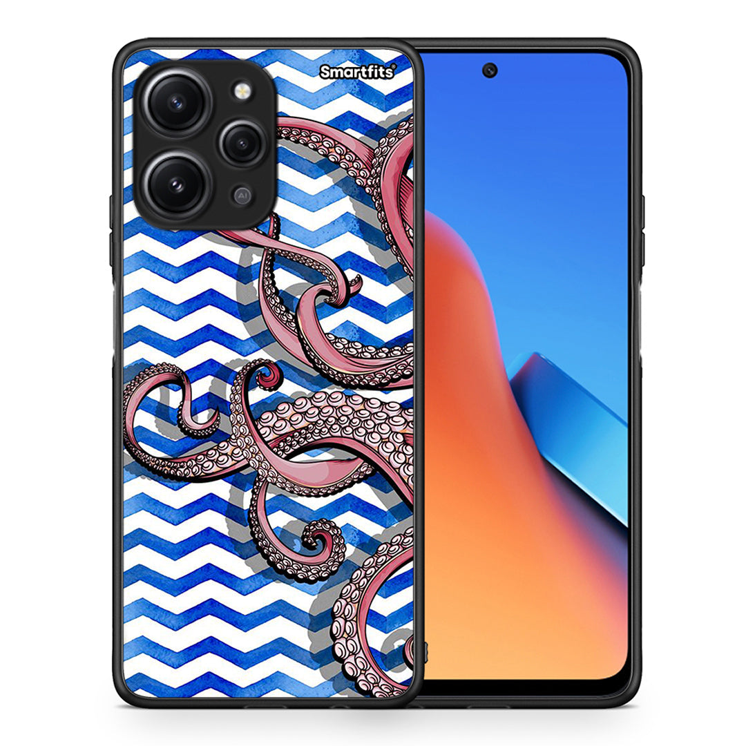 Θήκη Xiaomi Redmi 12 4G Chevron Devilfish από τη Smartfits με σχέδιο στο πίσω μέρος και μαύρο περίβλημα | Xiaomi Redmi 12 4G Chevron Devilfish case with colorful back and black bezels