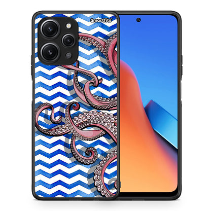 Θήκη Xiaomi Redmi 12 4G Chevron Devilfish από τη Smartfits με σχέδιο στο πίσω μέρος και μαύρο περίβλημα | Xiaomi Redmi 12 4G Chevron Devilfish case with colorful back and black bezels