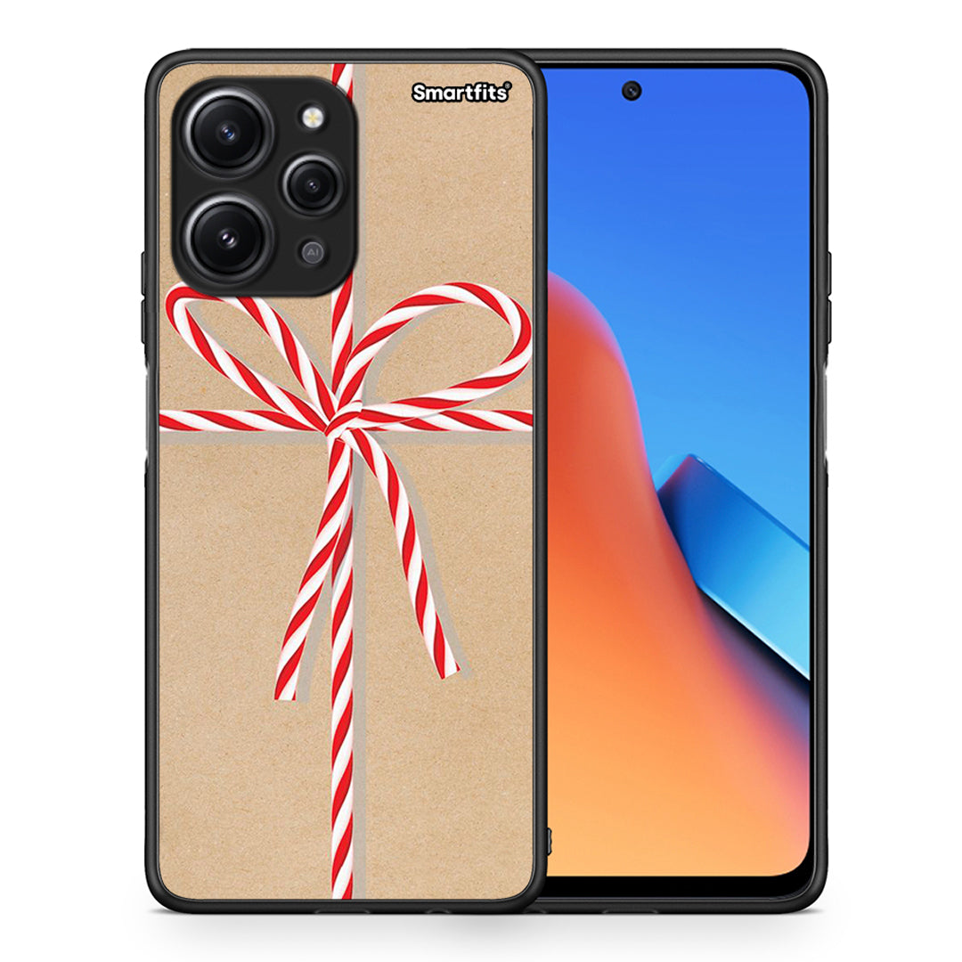 Θήκη Xiaomi Redmi 12 4G Christmas Gift από τη Smartfits με σχέδιο στο πίσω μέρος και μαύρο περίβλημα | Xiaomi Redmi 12 4G Christmas Gift case with colorful back and black bezels