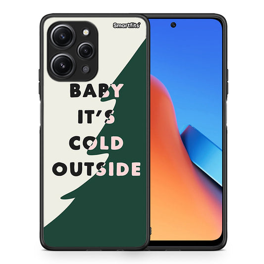 Θήκη Xiaomi Redmi 12 4G Cold Outside από τη Smartfits με σχέδιο στο πίσω μέρος και μαύρο περίβλημα | Xiaomi Redmi 12 4G Cold Outside case with colorful back and black bezels