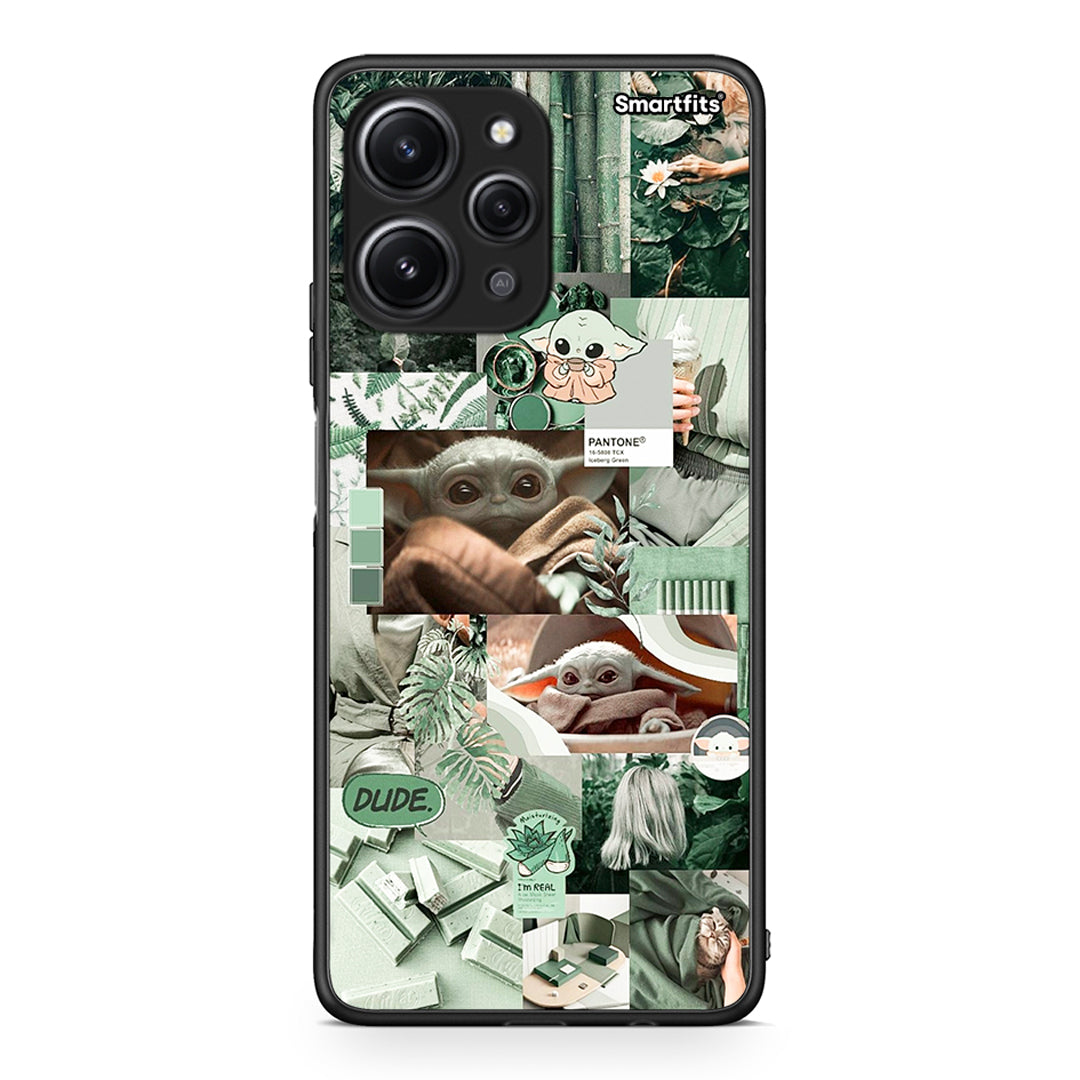 Xiaomi Redmi 12 4G Collage Dude Θήκη Αγίου Βαλεντίνου από τη Smartfits με σχέδιο στο πίσω μέρος και μαύρο περίβλημα | Smartphone case with colorful back and black bezels by Smartfits