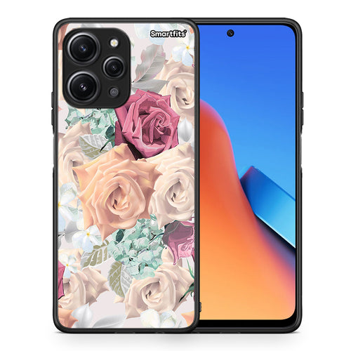 Θήκη Xiaomi Redmi 12 4G Bouquet Floral από τη Smartfits με σχέδιο στο πίσω μέρος και μαύρο περίβλημα | Xiaomi Redmi 12 4G Bouquet Floral case with colorful back and black bezels
