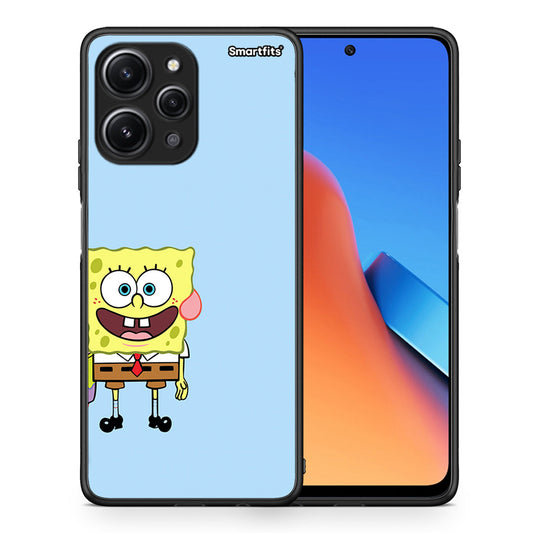 Θήκη Xiaomi Redmi 12 4G Friends Bob από τη Smartfits με σχέδιο στο πίσω μέρος και μαύρο περίβλημα | Xiaomi Redmi 12 4G Friends Bob case with colorful back and black bezels