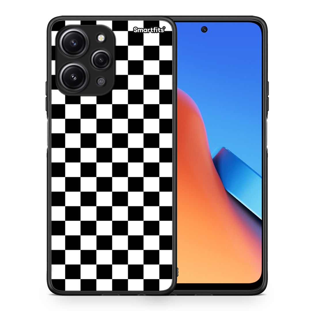 Θήκη Xiaomi Redmi 12 4G Squares Geometric από τη Smartfits με σχέδιο στο πίσω μέρος και μαύρο περίβλημα | Xiaomi Redmi 12 4G Squares Geometric case with colorful back and black bezels