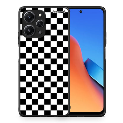 Θήκη Xiaomi Redmi 12 4G Squares Geometric από τη Smartfits με σχέδιο στο πίσω μέρος και μαύρο περίβλημα | Xiaomi Redmi 12 4G Squares Geometric case with colorful back and black bezels