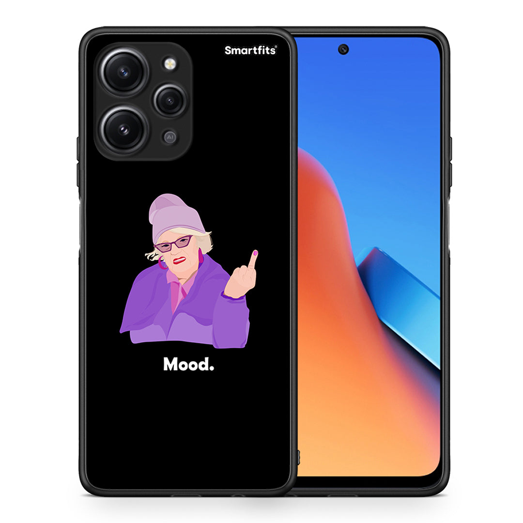 Θήκη Xiaomi Redmi 12 4G Grandma Mood Black από τη Smartfits με σχέδιο στο πίσω μέρος και μαύρο περίβλημα | Xiaomi Redmi 12 4G Grandma Mood Black case with colorful back and black bezels