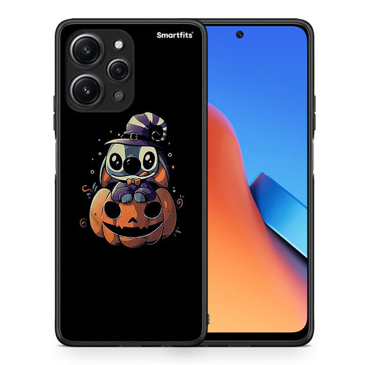 Θήκη Xiaomi Redmi 12 4G Halloween Stitch από τη Smartfits με σχέδιο στο πίσω μέρος και μαύρο περίβλημα | Xiaomi Redmi 12 4G Halloween Stitch case with colorful back and black bezels