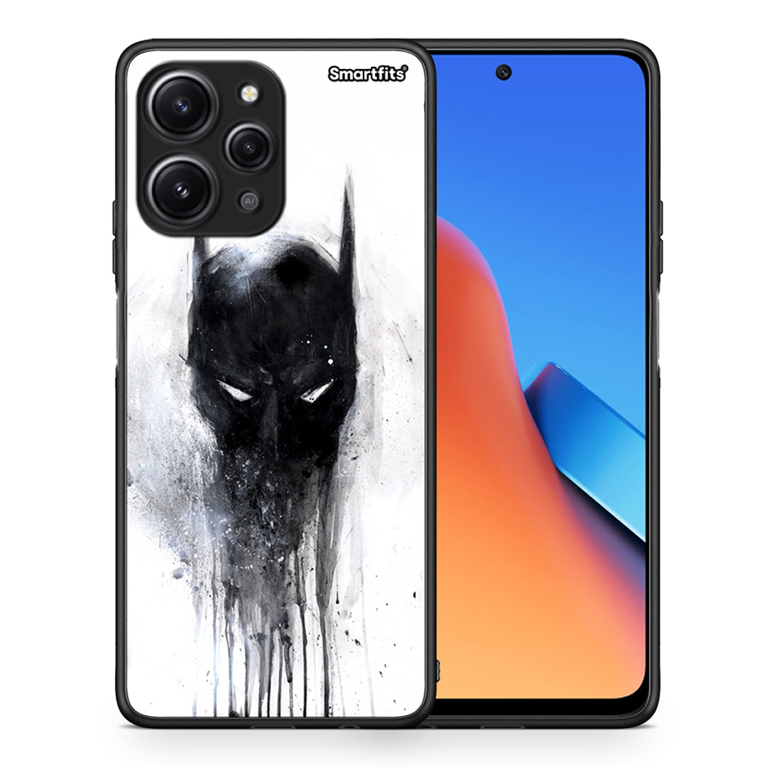 Θήκη Xiaomi Redmi 12 4G Paint Bat Hero από τη Smartfits με σχέδιο στο πίσω μέρος και μαύρο περίβλημα | Xiaomi Redmi 12 4G Paint Bat Hero case with colorful back and black bezels