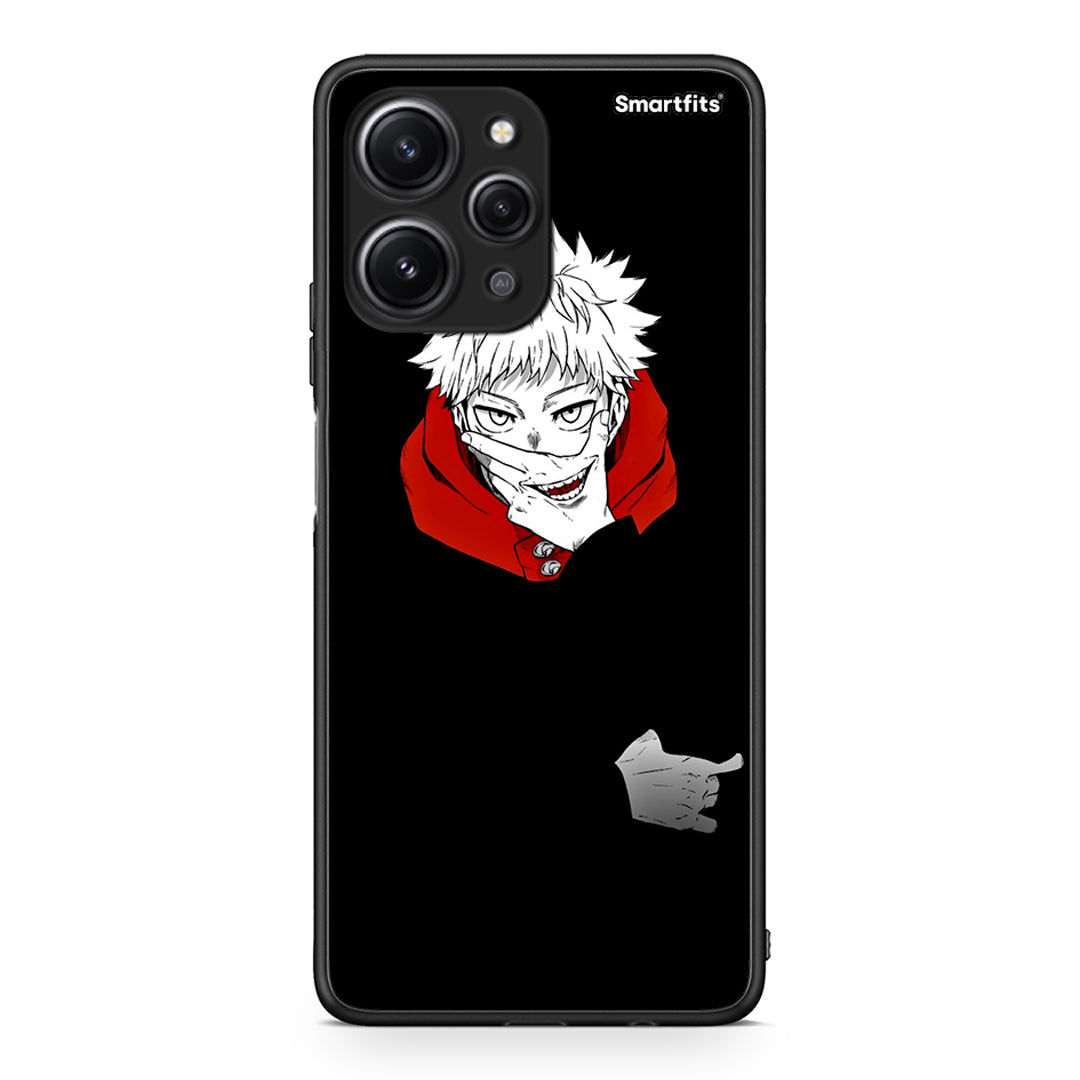 Xiaomi Redmi 12 4G Itadori Anime θήκη από τη Smartfits με σχέδιο στο πίσω μέρος και μαύρο περίβλημα | Smartphone case with colorful back and black bezels by Smartfits