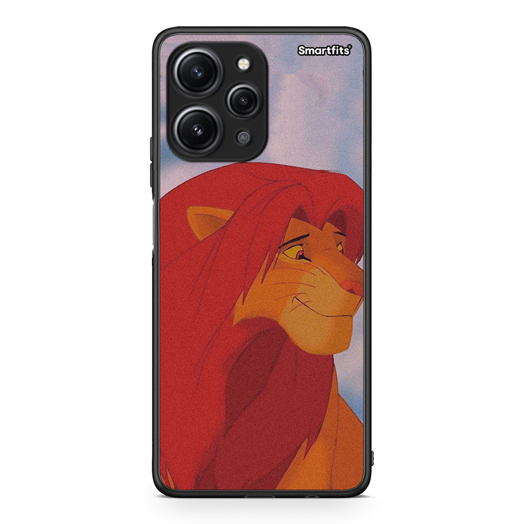 Xiaomi Redmi 12 4G Lion Love 1 Θήκη Αγίου Βαλεντίνου από τη Smartfits με σχέδιο στο πίσω μέρος και μαύρο περίβλημα | Smartphone case with colorful back and black bezels by Smartfits