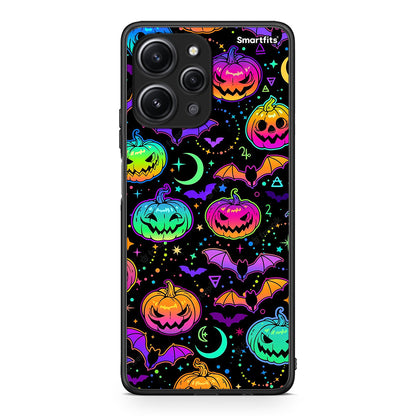 Xiaomi Redmi 12 4G Neon Halloween θήκη από τη Smartfits με σχέδιο στο πίσω μέρος και μαύρο περίβλημα | Smartphone case with colorful back and black bezels by Smartfits