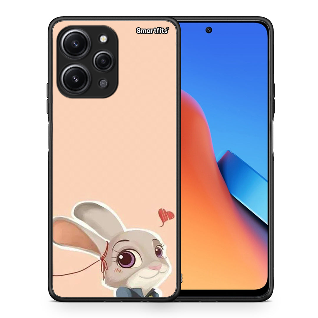 Θήκη Xiaomi Redmi 12 4G Nick Wilde And Judy Hopps Love 2 από τη Smartfits με σχέδιο στο πίσω μέρος και μαύρο περίβλημα | Xiaomi Redmi 12 4G Nick Wilde And Judy Hopps Love 2 case with colorful back and black bezels