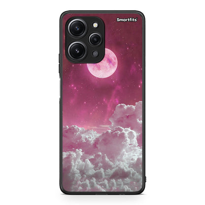 Xiaomi Redmi 12 4G Pink Moon Θήκη από τη Smartfits με σχέδιο στο πίσω μέρος και μαύρο περίβλημα | Smartphone case with colorful back and black bezels by Smartfits