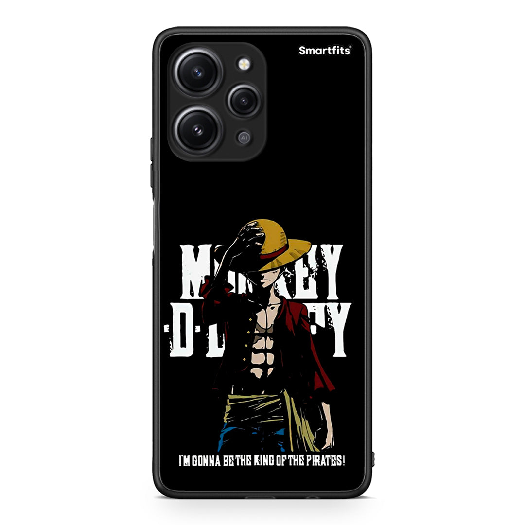 Xiaomi Redmi 12 4G Pirate King θήκη από τη Smartfits με σχέδιο στο πίσω μέρος και μαύρο περίβλημα | Smartphone case with colorful back and black bezels by Smartfits