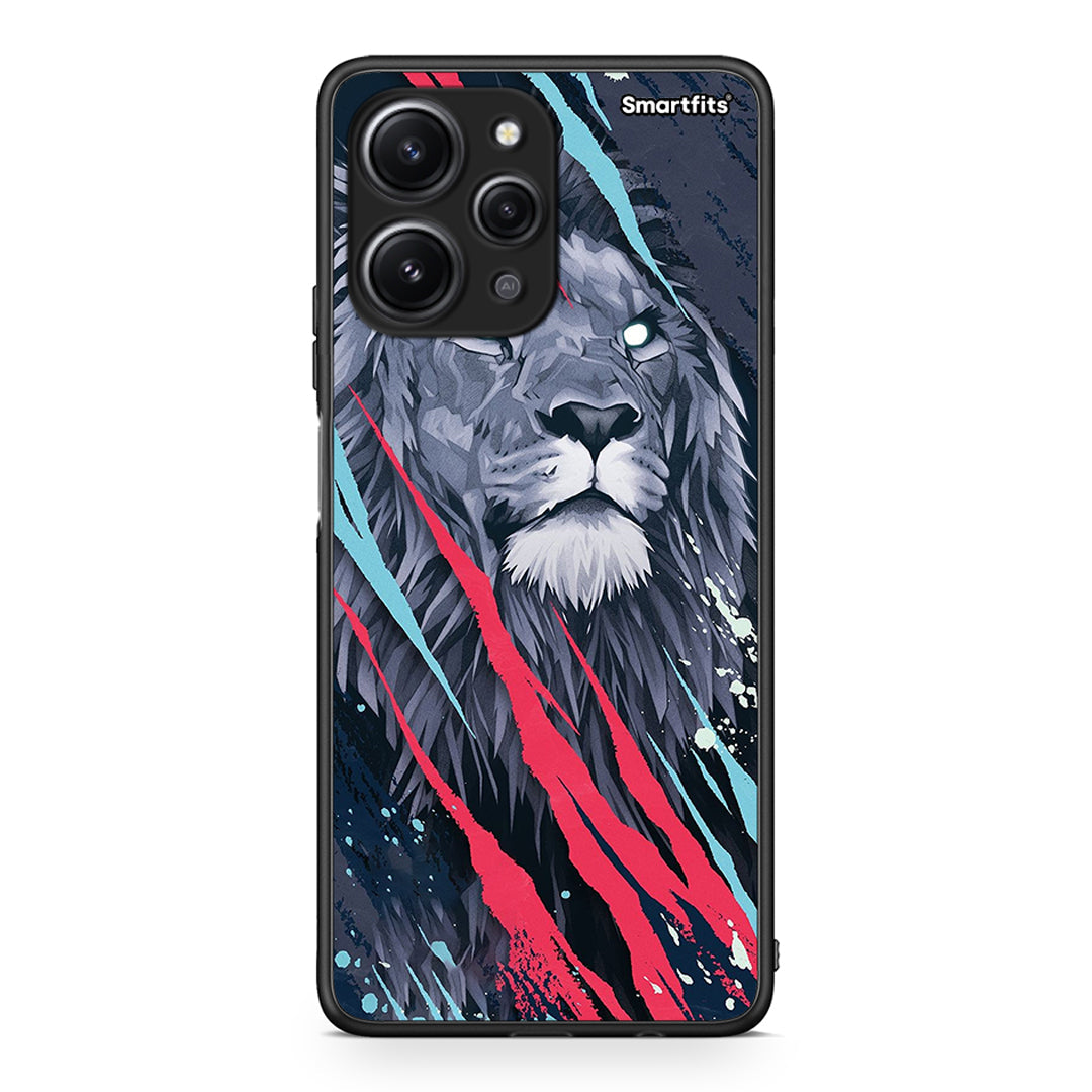 4 - Xiaomi Redmi 12 4G Lion Designer PopArt case, cover, bumper