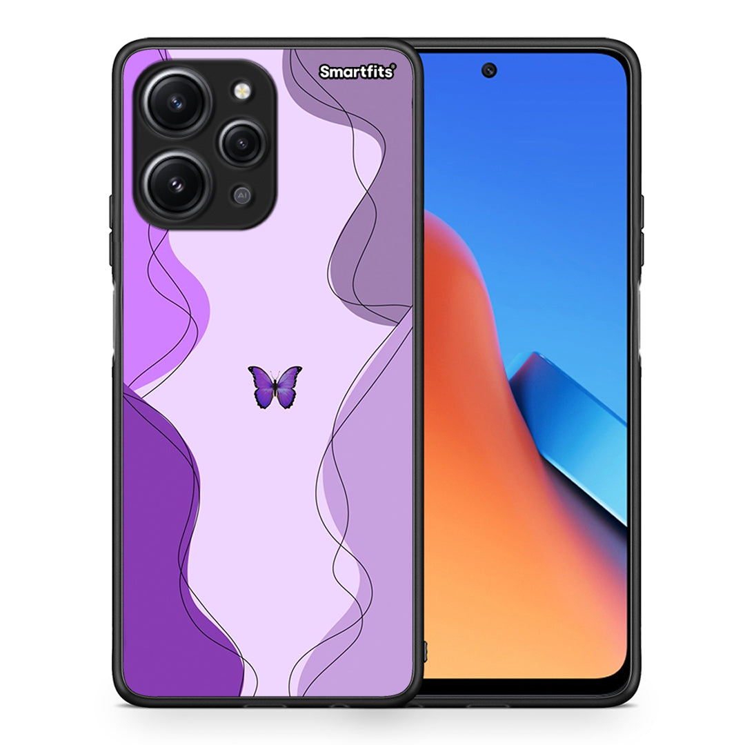 Purple Mariposa - Xiaomi Redmi 12 4G θήκη