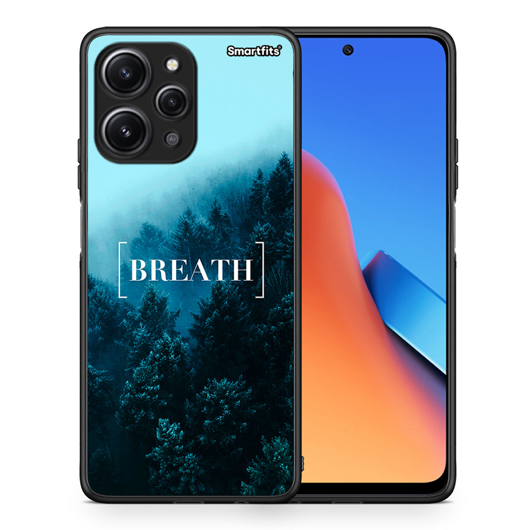 Θήκη Xiaomi Redmi 12 4G Breath Quote από τη Smartfits με σχέδιο στο πίσω μέρος και μαύρο περίβλημα | Xiaomi Redmi 12 4G Breath Quote case with colorful back and black bezels