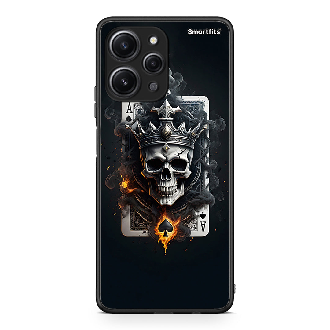 Xiaomi Redmi 12 4G Skull King Ace θήκη από τη Smartfits με σχέδιο στο πίσω μέρος και μαύρο περίβλημα | Smartphone case with colorful back and black bezels by Smartfits