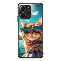 Thumbnail for Xiaomi Redmi 12 4G Summer Cat θήκη από τη Smartfits με σχέδιο στο πίσω μέρος και μαύρο περίβλημα | Smartphone case with colorful back and black bezels by Smartfits