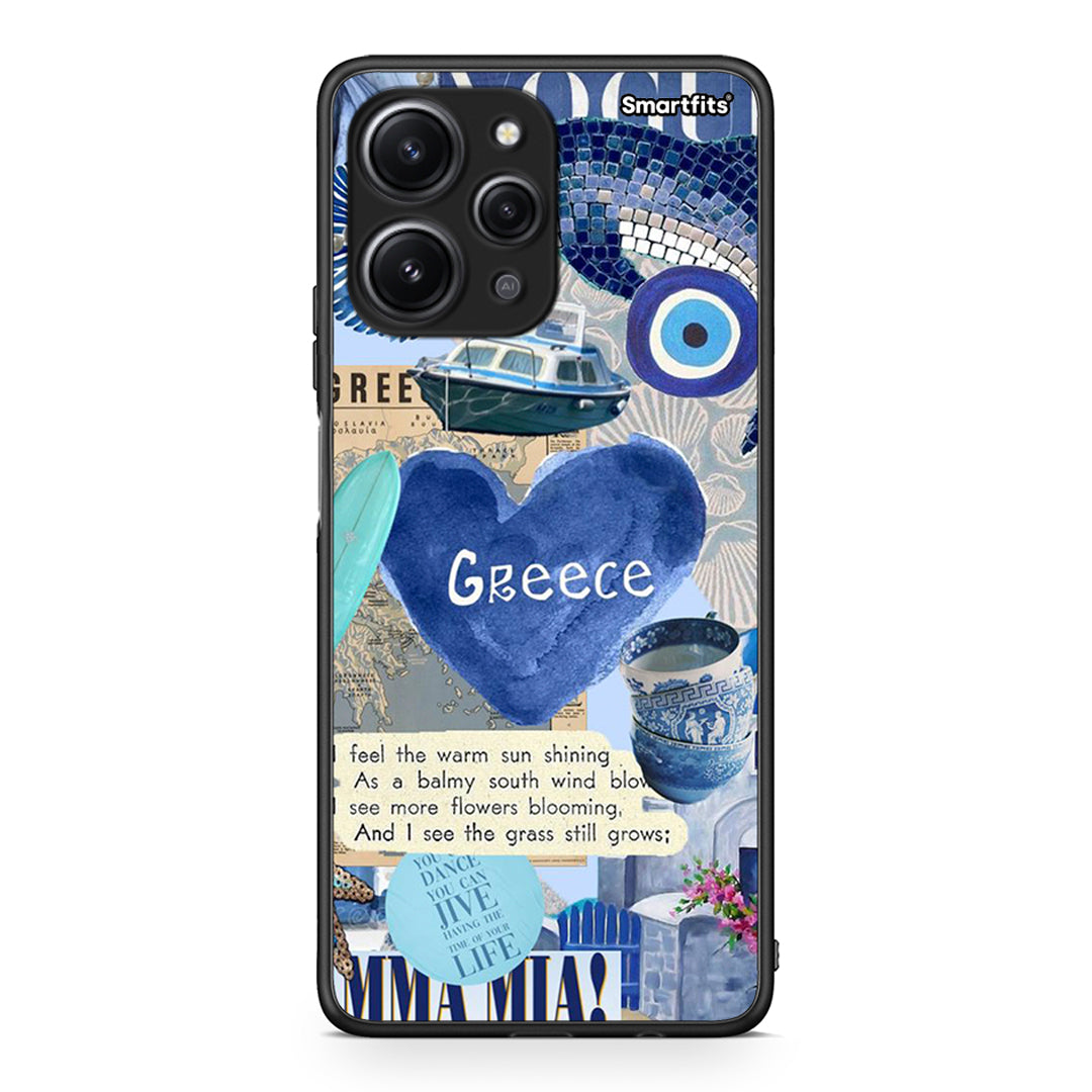 Xiaomi Redmi 12 4G Summer In Greece Θήκη από τη Smartfits με σχέδιο στο πίσω μέρος και μαύρο περίβλημα | Smartphone case with colorful back and black bezels by Smartfits