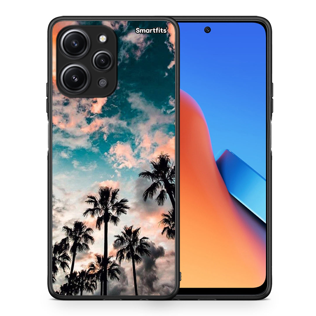 Θήκη Xiaomi Redmi 12 4G Sky Summer από τη Smartfits με σχέδιο στο πίσω μέρος και μαύρο περίβλημα | Xiaomi Redmi 12 4G Sky Summer case with colorful back and black bezels