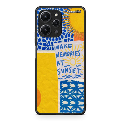 Xiaomi Redmi 12 4G Sunset Memories Θήκη από τη Smartfits με σχέδιο στο πίσω μέρος και μαύρο περίβλημα | Smartphone case with colorful back and black bezels by Smartfits