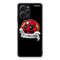 Thumbnail for Xiaomi Redmi 12 4G Unicorn Deadpool θήκη από τη Smartfits με σχέδιο στο πίσω μέρος και μαύρο περίβλημα | Smartphone case with colorful back and black bezels by Smartfits