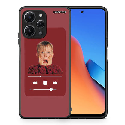Θήκη Xiaomi Redmi 12 4G Xmas Alone Music από τη Smartfits με σχέδιο στο πίσω μέρος και μαύρο περίβλημα | Xiaomi Redmi 12 4G Xmas Alone Music case with colorful back and black bezels