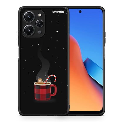 Θήκη Xiaomi Redmi 12 4G Xmas Bathing από τη Smartfits με σχέδιο στο πίσω μέρος και μαύρο περίβλημα | Xiaomi Redmi 12 4G Xmas Bathing case with colorful back and black bezels