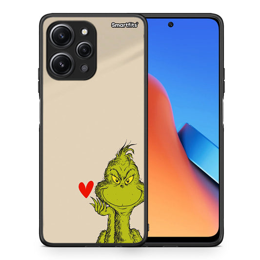 Θήκη Xiaomi Redmi 12 4G Xmas Grinch από τη Smartfits με σχέδιο στο πίσω μέρος και μαύρο περίβλημα | Xiaomi Redmi 12 4G Xmas Grinch case with colorful back and black bezels