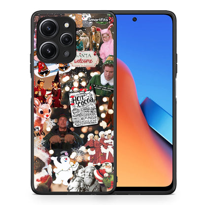 Θήκη Xiaomi Redmi 12 4G Xmas Movies από τη Smartfits με σχέδιο στο πίσω μέρος και μαύρο περίβλημα | Xiaomi Redmi 12 4G Xmas Movies case with colorful back and black bezels