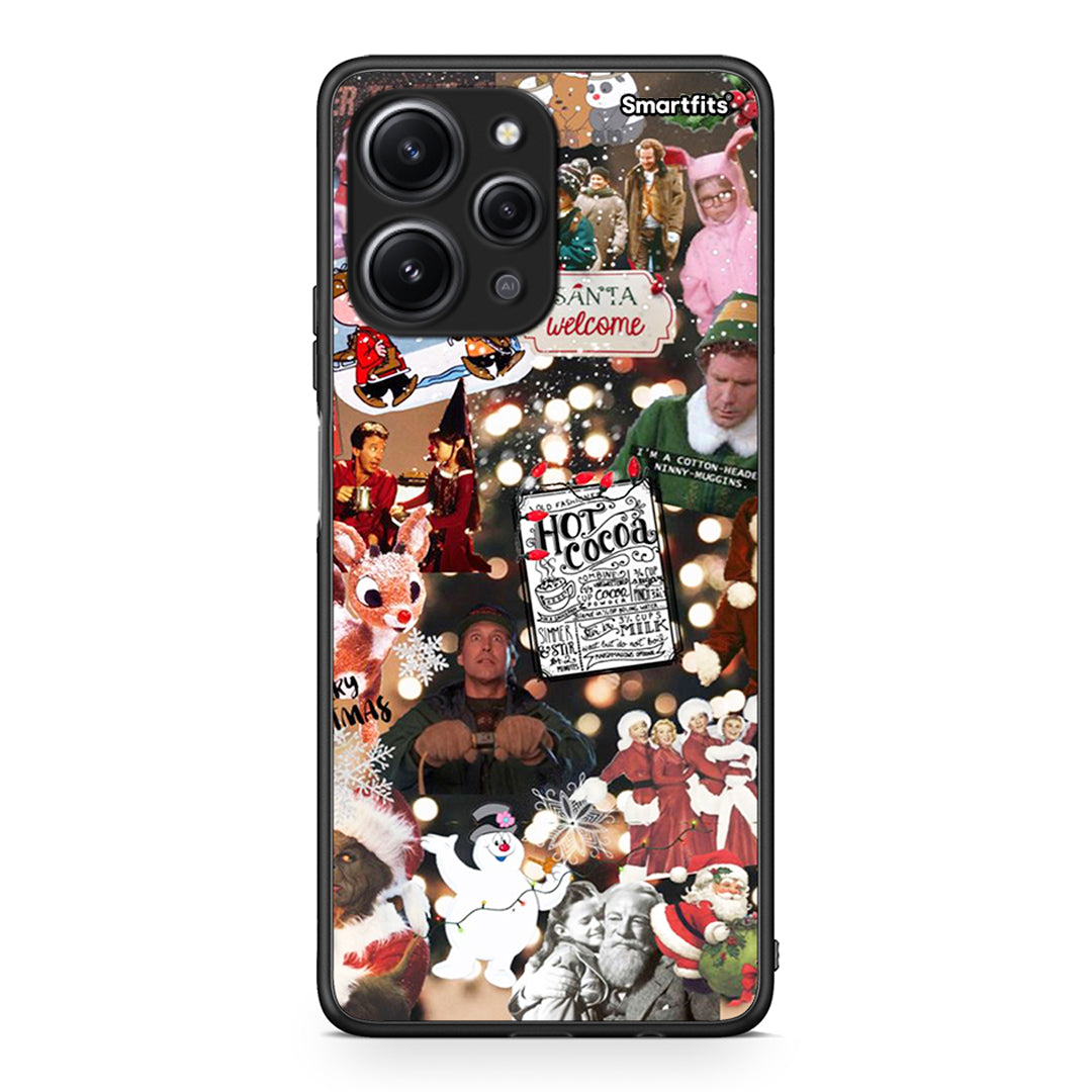 Xiaomi Redmi 12 4G Xmas Movies θήκη από τη Smartfits με σχέδιο στο πίσω μέρος και μαύρο περίβλημα | Smartphone case with colorful back and black bezels by Smartfits