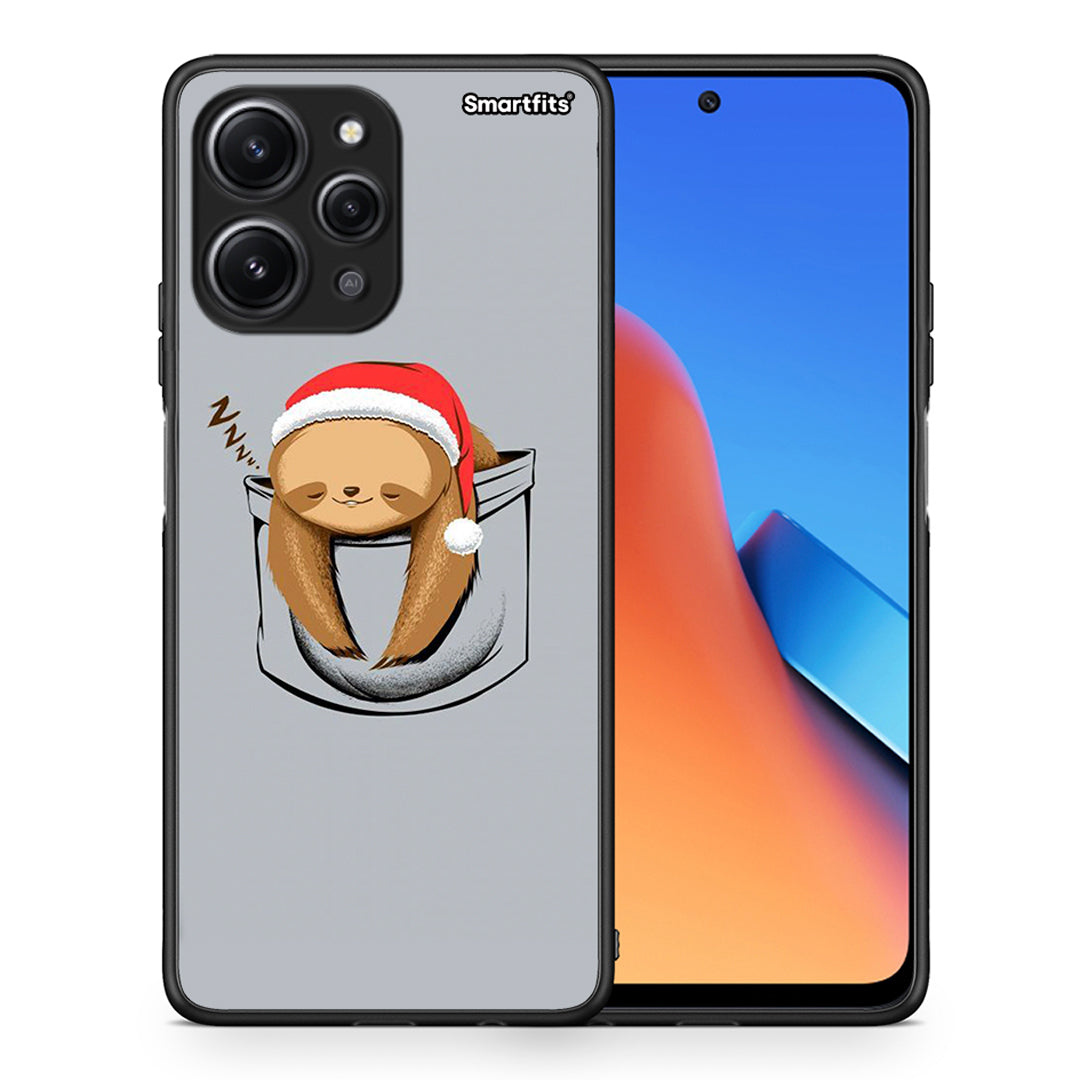 Θήκη Xiaomi Redmi 12 4G Xmas Zzzz από τη Smartfits με σχέδιο στο πίσω μέρος και μαύρο περίβλημα | Xiaomi Redmi 12 4G Xmas Zzzz case with colorful back and black bezels