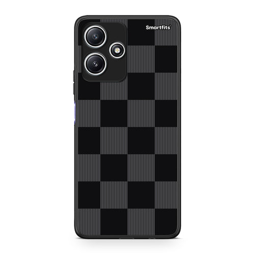 Θήκη Xiaomi Redmi 12 5G Black and Charcoal Striped Checks από τη Smartfits με σχέδιο στο πίσω μέρος και μαύρο περίβλημα | Xiaomi Redmi 12 5G Black and Charcoal Striped Checks case with colorful back and black bezels
